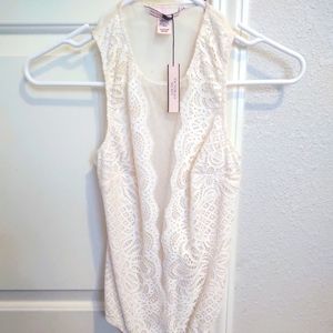 Victoria's Secret White Lace Leotard